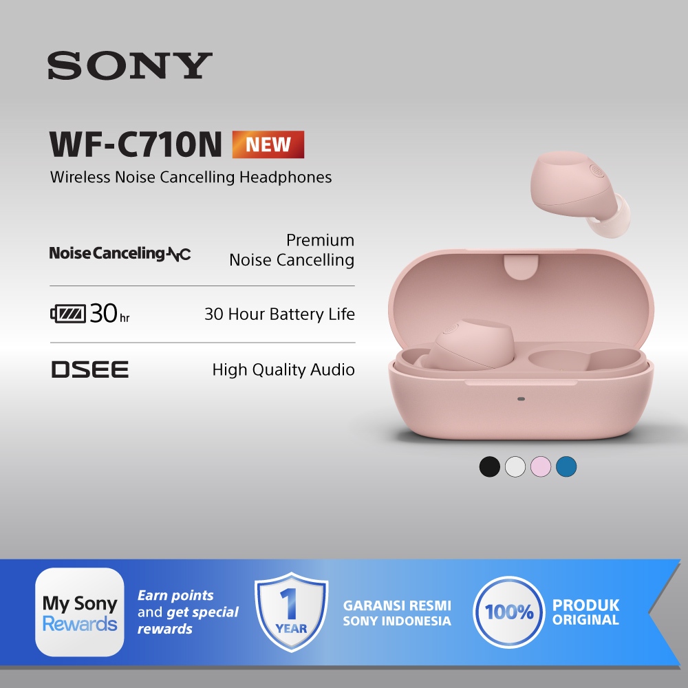 SONY WF-C710N Wireless In-Ear Headphones with Deep Bass, 15H Battery Life, and Comfortable Fit - Gambar 4
