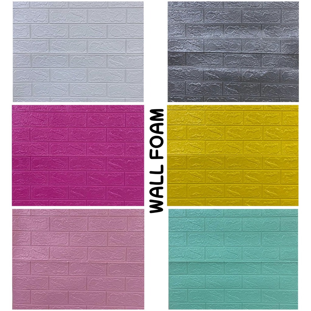KONG WALL FOAM DEKORASI / WALLPAPER DINDING 3D TIMBUL BATA 70 X 77 KETEBALAN 4 MM GORDEN