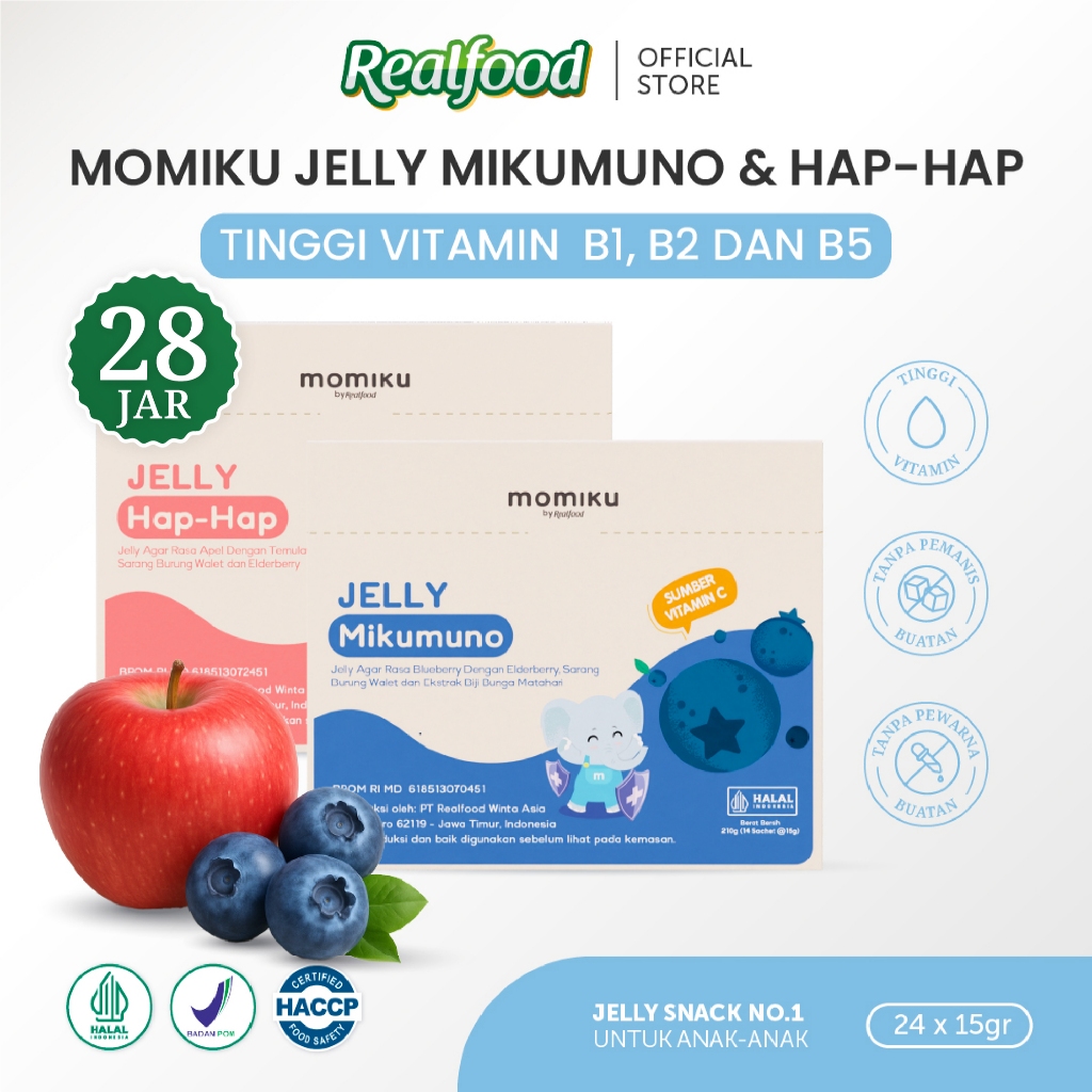 Realfood Momiku Mix Jelly Mikumuno + Hap Hap Dengan Sarang Burung Walet - Gambar 2