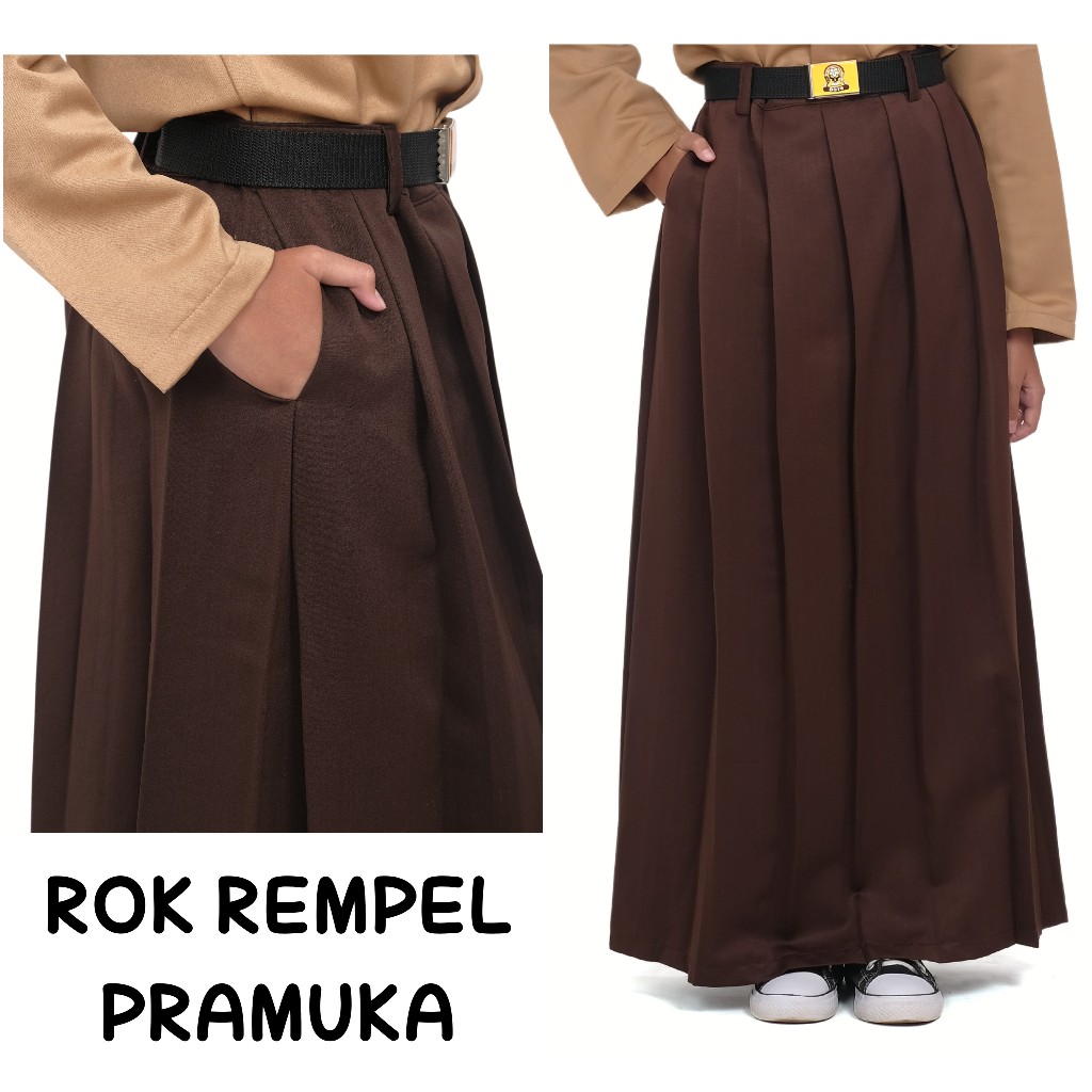 SERAGAM PRAMUKA CELANA KARGO SD SMP SMA MI MTs MA WARNA COKLAT TUA BAHAN PREMIUM TEBAL HALUS NYAMAN - Gambar 4