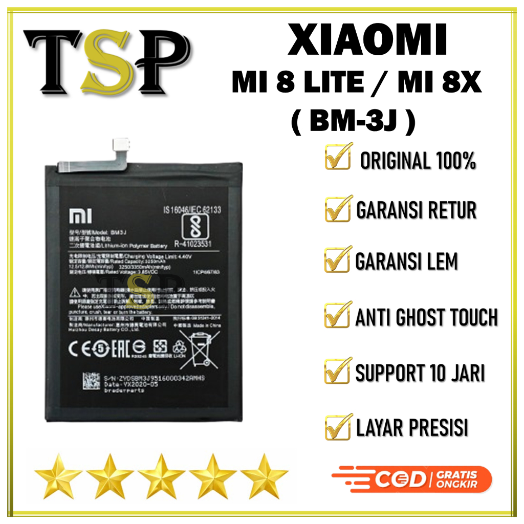 BATERAI XIAOMI BM-3J Xiaomi MI 8 LITE / MI 8X Batre Batrai Baterai ORIGINAL 100%