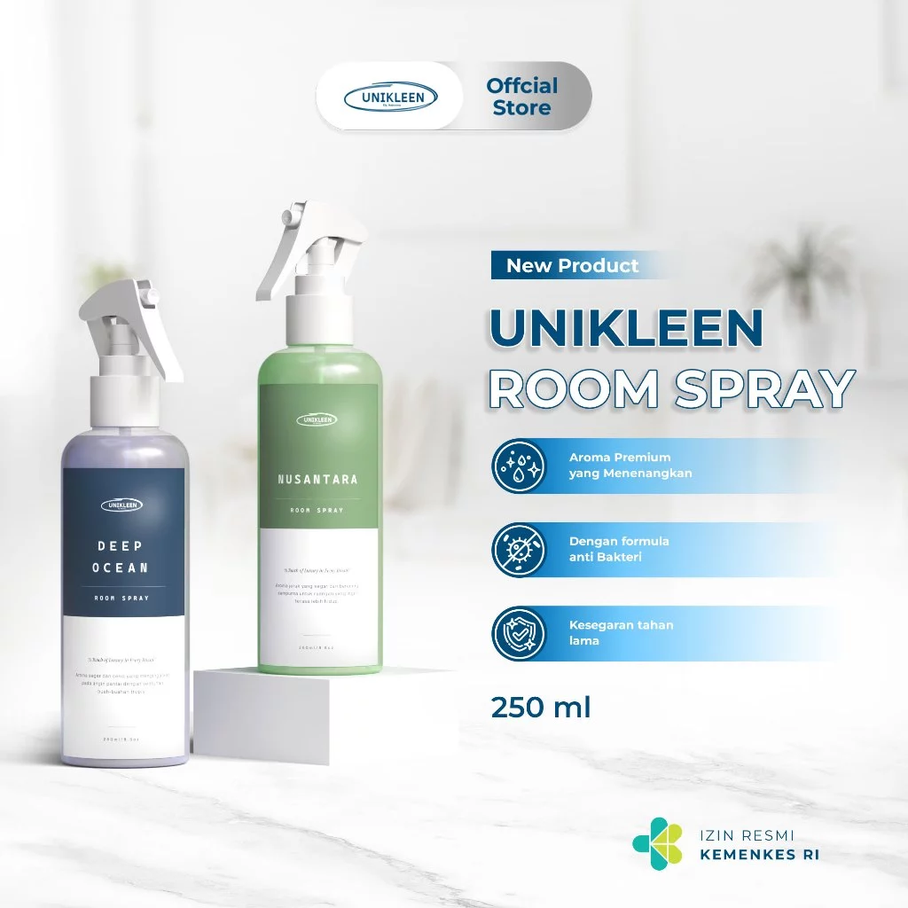 Unikleen Bed & Room Spray - Pengharum Ruangan Anti Bakteri, pewangi ruangan Sofa & Kasur, Linen Spray Wangi Tahan Lama - Gambar 2