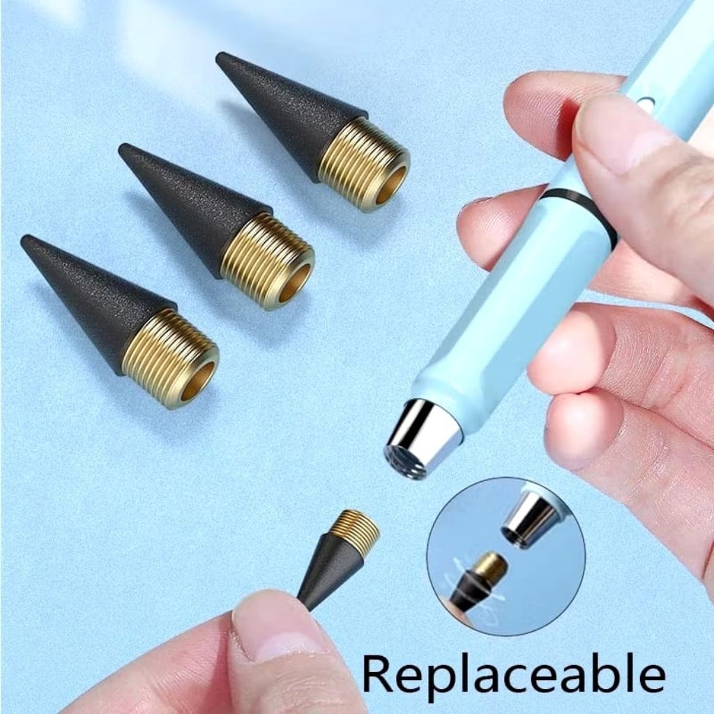 SKINHii - Pencil Eternal Premium Pensil Tanpa Rautan Pensil Tanpa Isi Unlimited Pensil Ajaib - Gambar 3