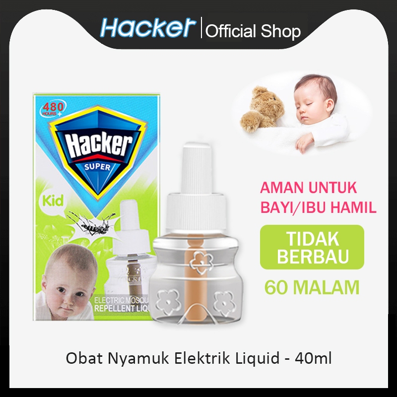 Hacker Nyamuk Bayi 60 Malam / Obat Nyamuk Elektrik Refill Odorless / Anti Nyamuk Aman untuk bayi