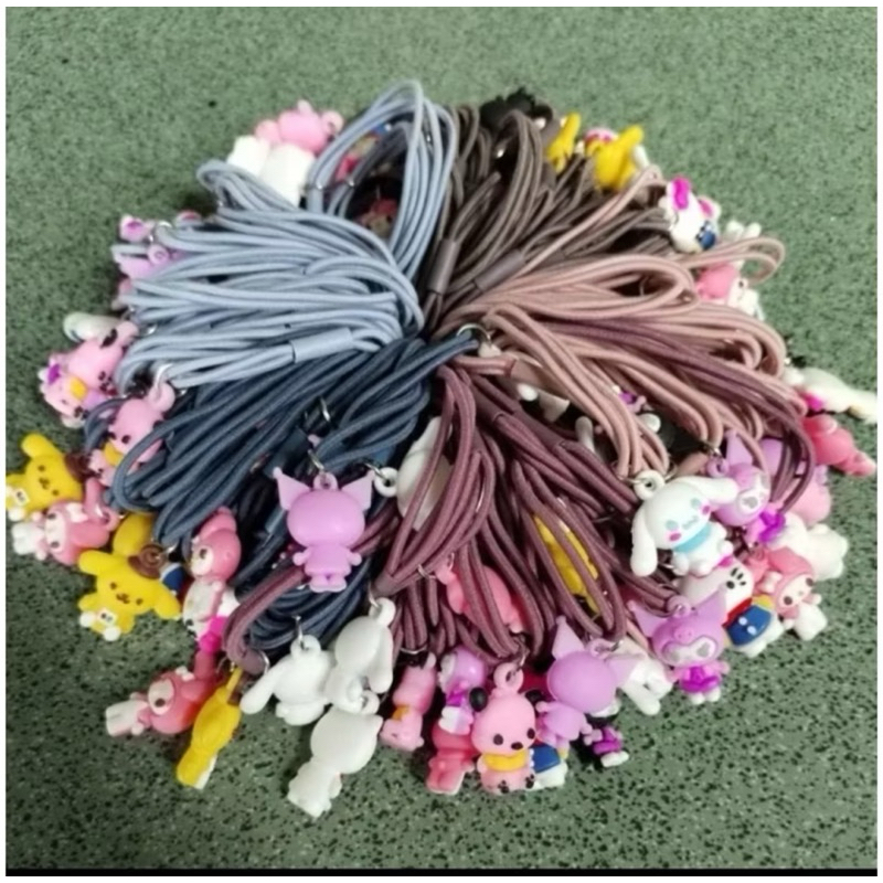 Gelang Tali 2IN1 Ikat Rambut Sanrio Kuromi Anak - Gambar 2