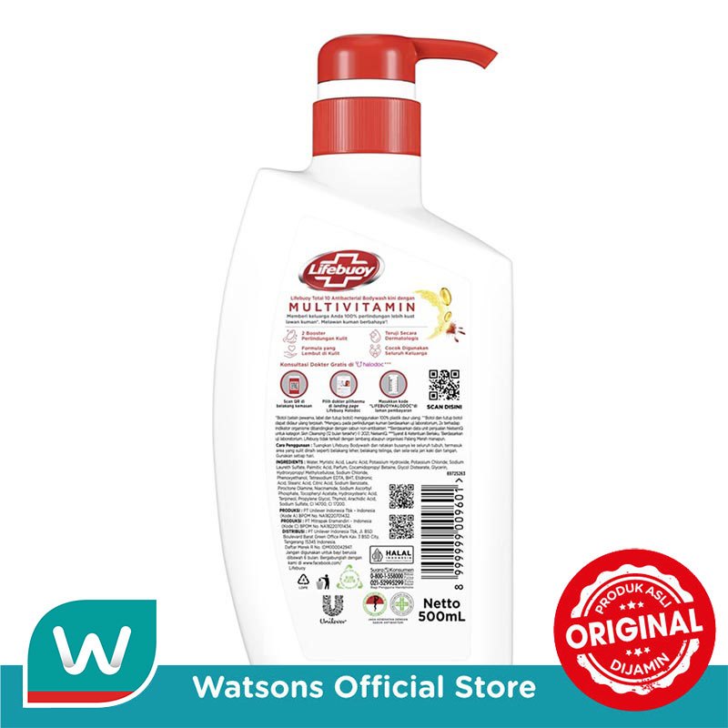 Lifebuoy Sabun Mandi Cair Total 10 500ml - Gambar 3