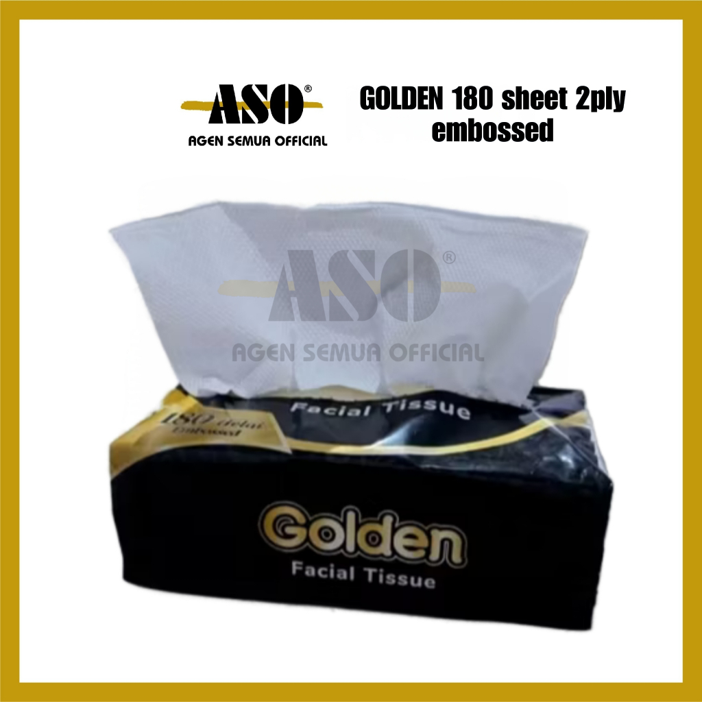 Tisu Tissue GOLDEN 180 Sheet 2ply Embossed PROMO !!! - Gambar 2