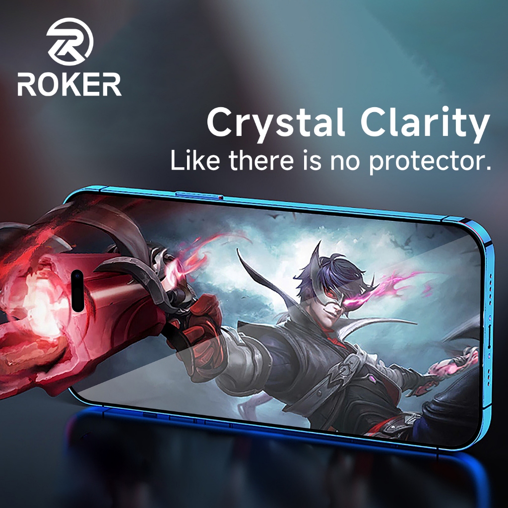 ROKER TEMPERED GLASS ULTRA HD CLEAR AND ANTI SPY /PRIVACY MATTE / ANTIGORES /PELINDUNG LAYAR IPHONE - Gambar 2