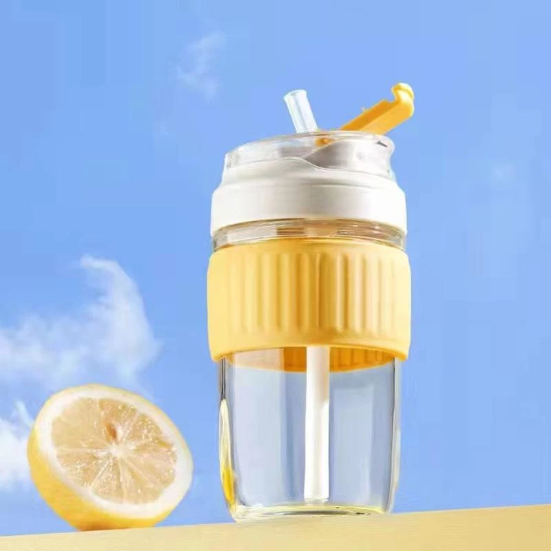 PUSAT17 B18 Botol Minum TUMBLER Botol Minum Kaca 500ml Botol Minum Sedotan Water Bottle Botol Minum Dengan Sedotan Anti Panas - Gambar 4