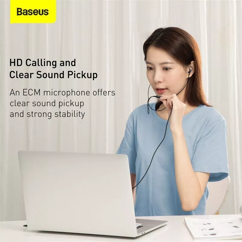 Baseus Encok H19 Wired Earphone Handsfree Headset Audio Jack 3.5mm - Gambar 3