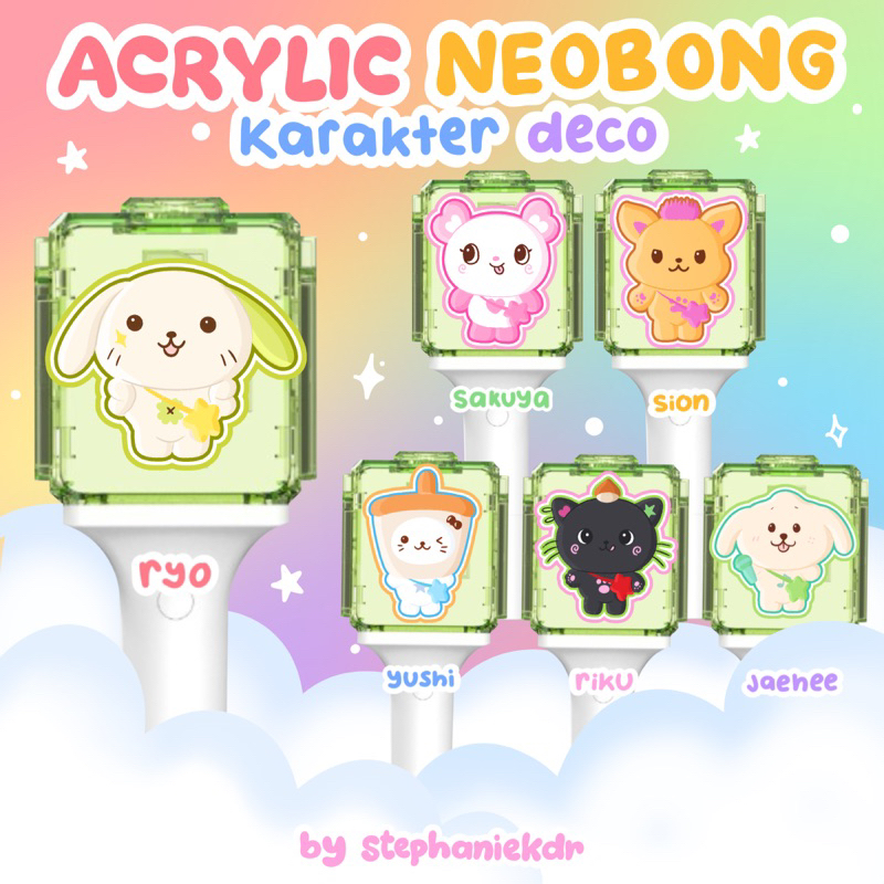 [ Doll VER ] NCT WISH ACRYLIC NEOBONG STICKER GLITTER | Shopee Singapore