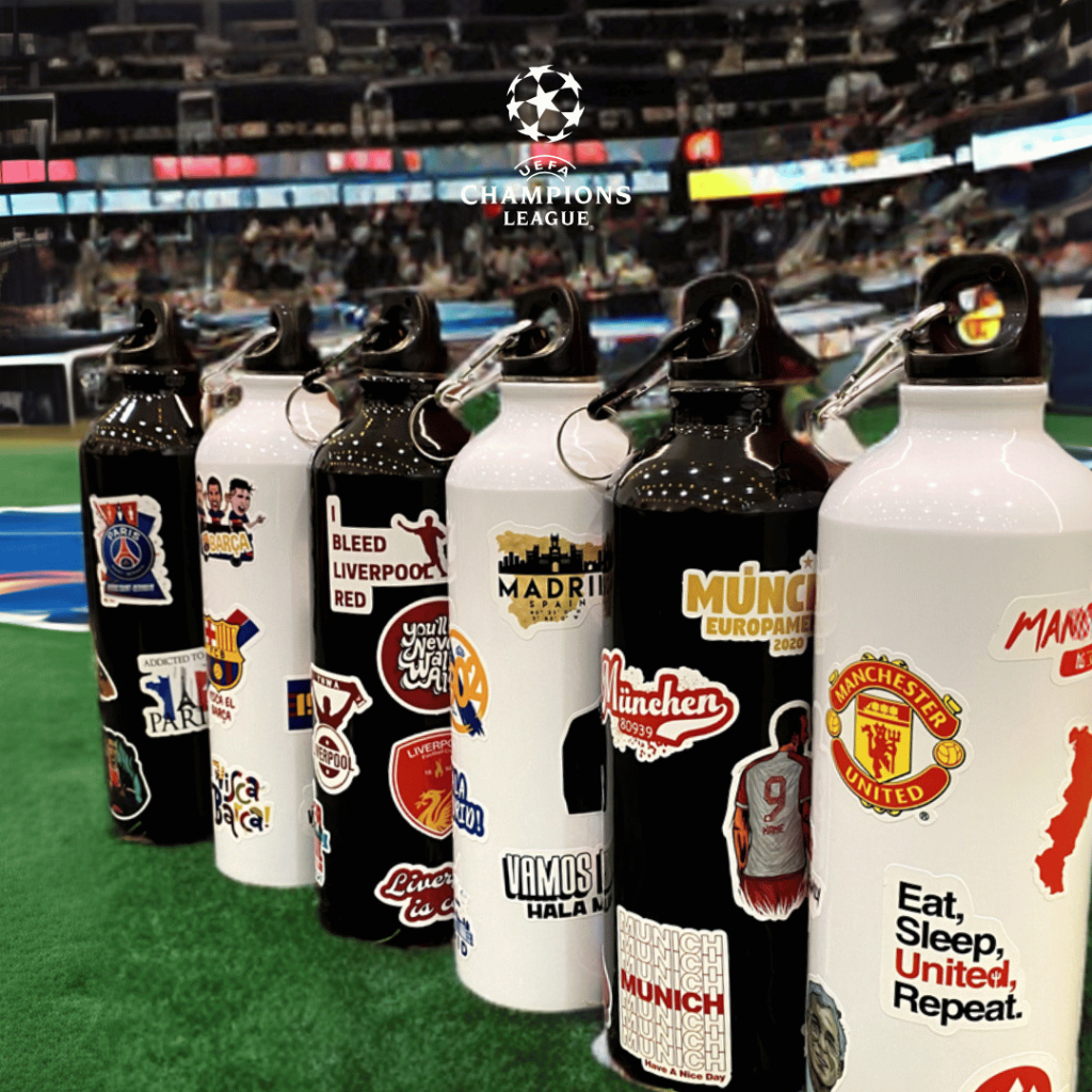 Botol Minum Sport Carabiner Edisi UCL Stiker Vinyl Premium 750 ML foto 2