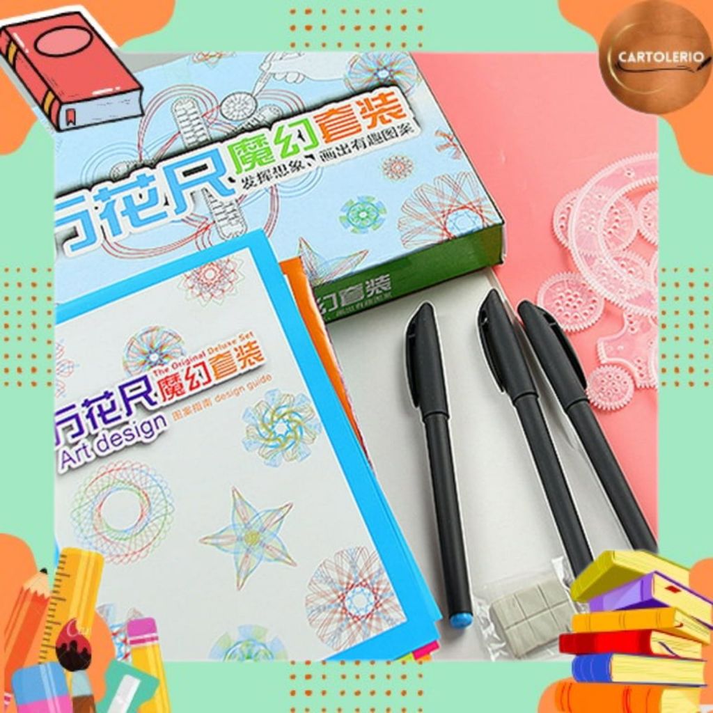 Rotary Ruler SET School Flower Pattern Ruler/ RS0012 | Shopee Singapore