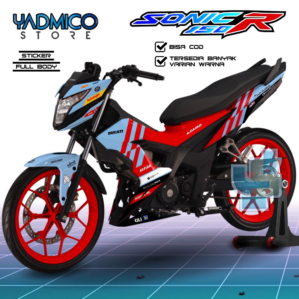 Sonic 150R Full Body Decal - Sonic 150R Full Body Sticker - Sonic 150R ...