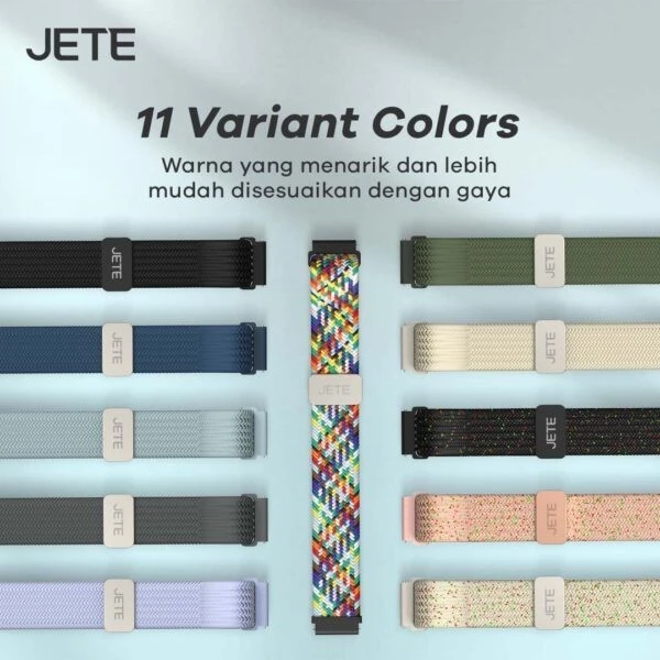 JETE Strap 05 Nylon Band Braided for Smartwatch Garmin Apple Huawei Quick Release 20mm / 22mm - Gambar 4
