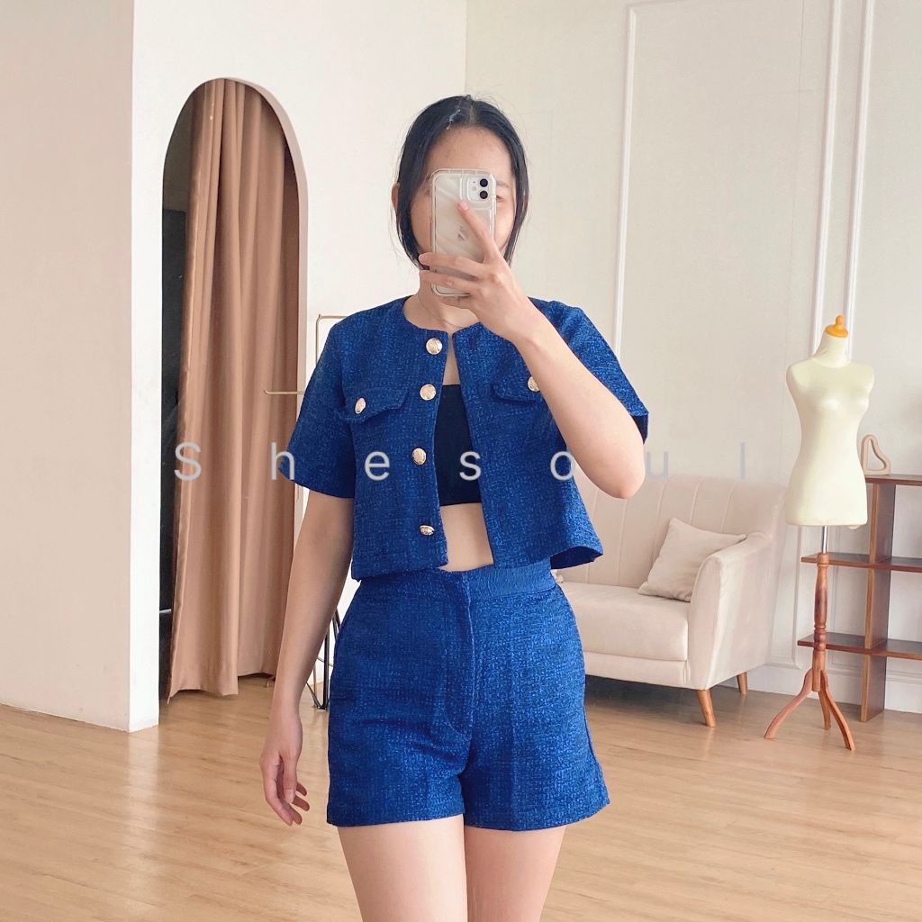 SheSoul {Ready Stock} Debby One Set PREMIUM Tweed 112 Korean Style Look ...