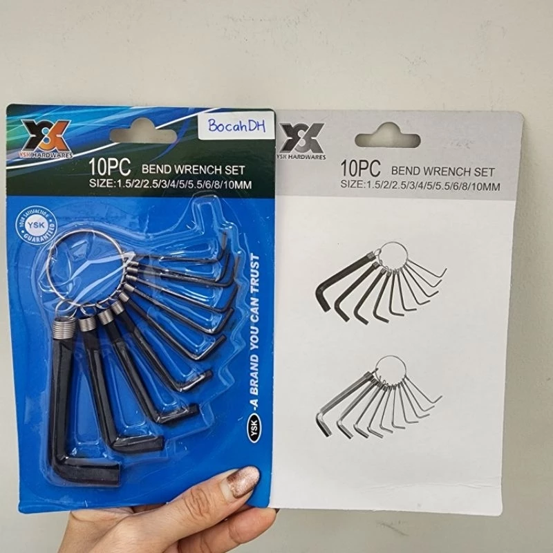 KUNCI L SET 10 PCS VICO PUTIH HITAM - Gambar 3