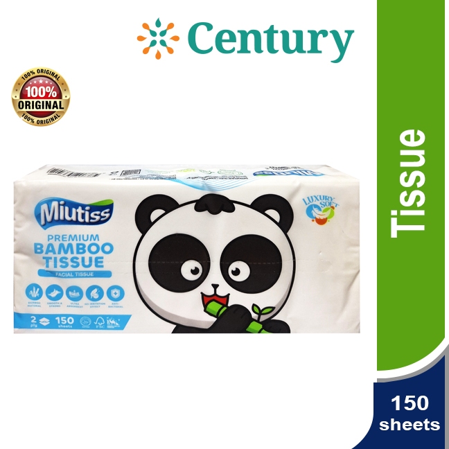 MIUTISS BAMBOO TISSUE ISI 150 SHEET / TISUE / PERAWATAN RUMAH