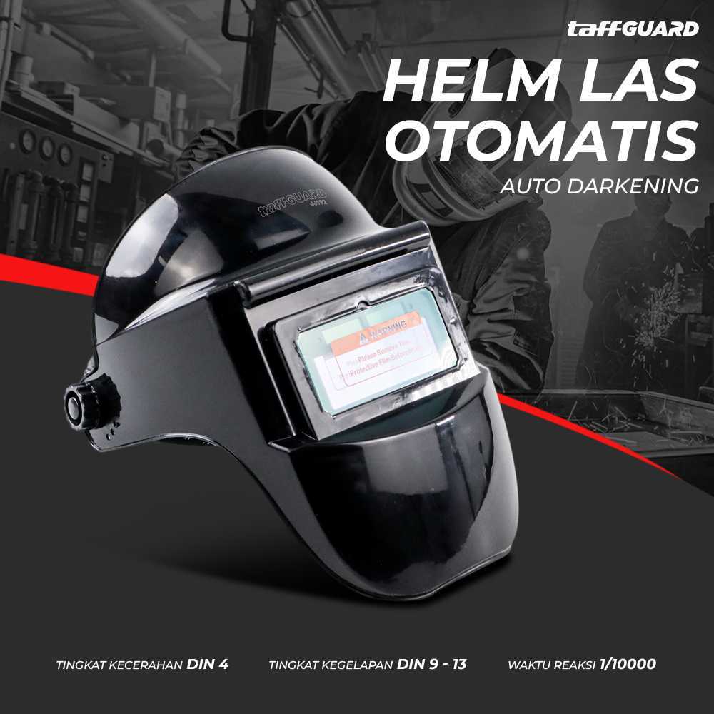 TaffGUARD Helm Las Otomatis Auto Darkening Solar Welding Helmet - JJ192 - Gambar 2