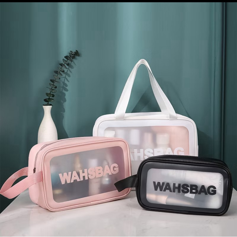 Pouch Kosmetik Transparan Pouch Traveling WashBag Travel Pouch Make Up - Gambar 3