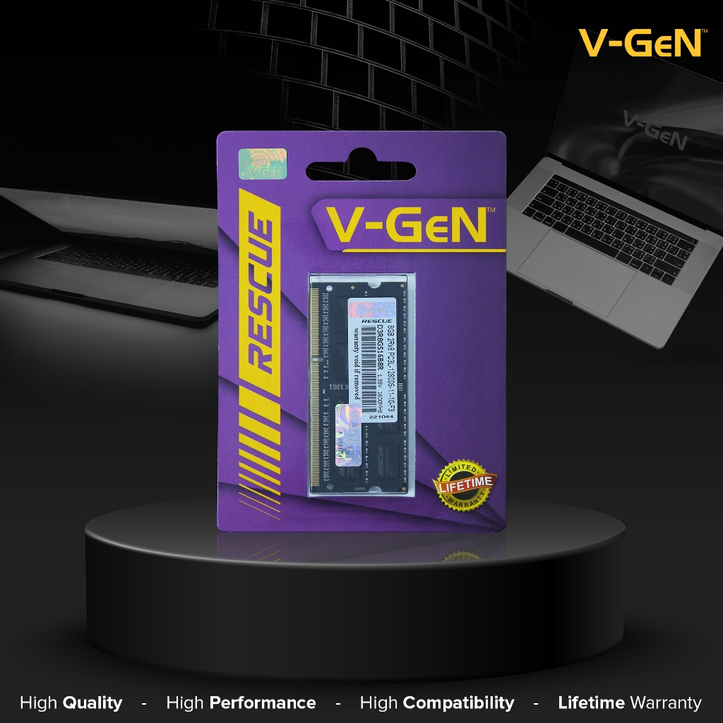 RAM LAPTOP DDR3 2GB 4GB 8GB PC-12800 / 1600Mhz V-GeN SODIMM DDR3L 2/4/8 GB 1600 MHz PC3/PC3L RESCUE - Gambar 2