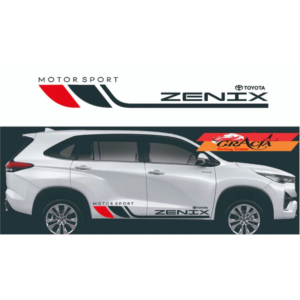 TOYOTA INNOVA ZENIX CAR STICKER CUTTING SIDE BODY STICKER ALL NEW ...