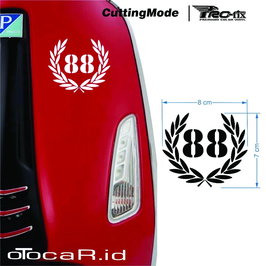 Fred Perry Logo Cutting Sticker and Numbers Can Change Numbers Suitable ...
