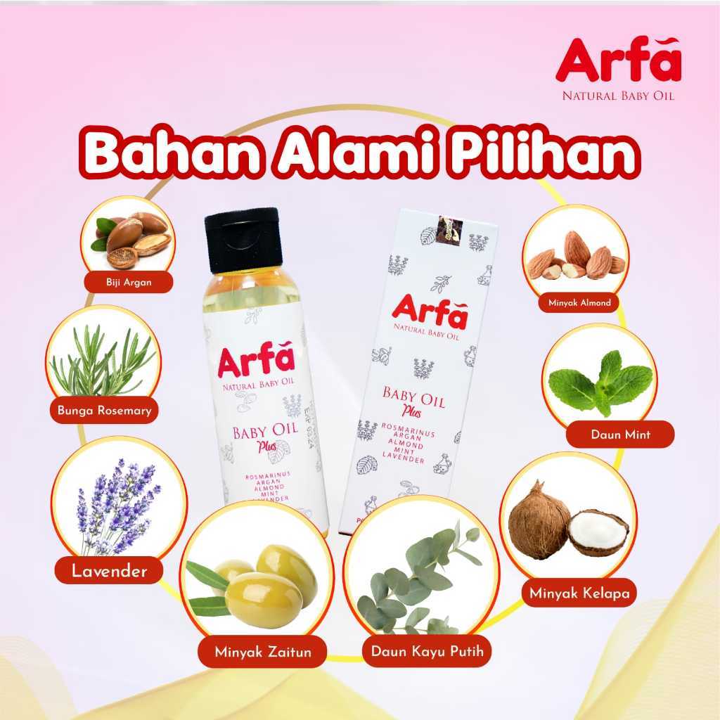 Arfa Baby Oil - Minyak Telon Alami Membantu Meringankan Cradle Cap - 1 Botol - Gambar 3