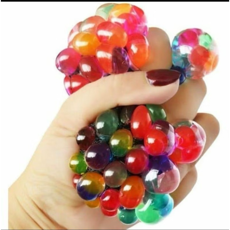 Mainan Smash Ball Stress Ball Mainan Anggur Jaring Remas - Gambar 4