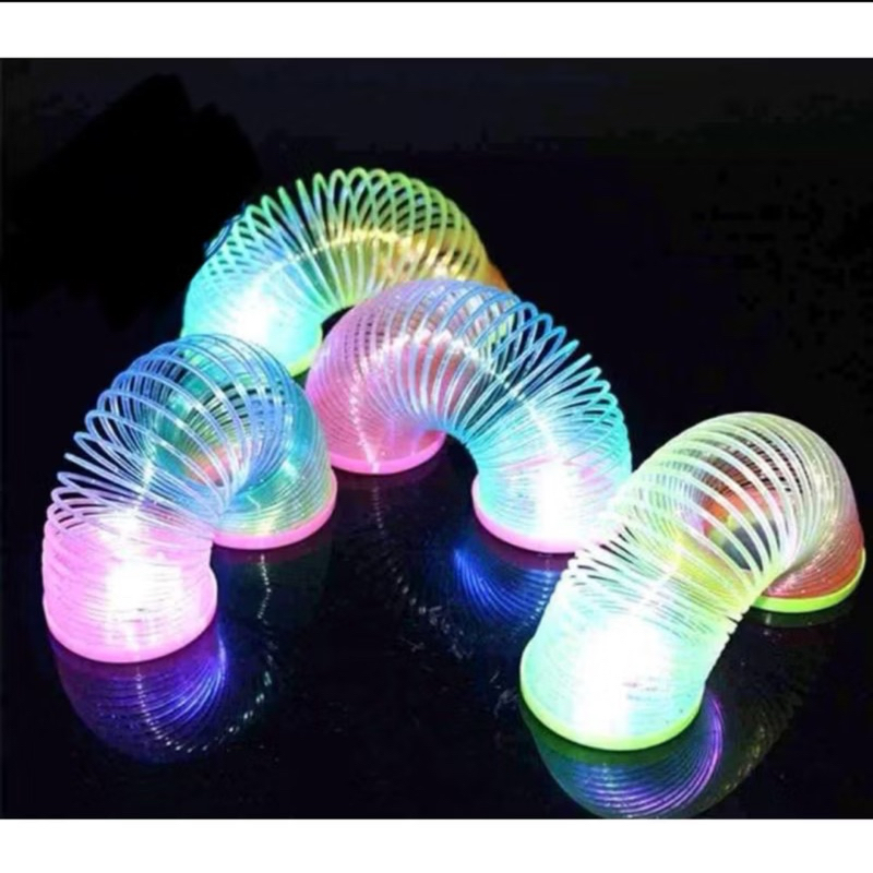 Magic Rainbow Led Mainan Spring Karakter Mainan Edukasi