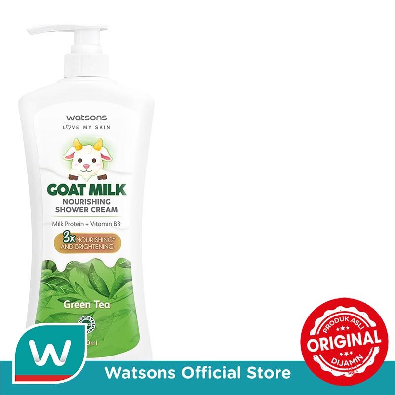 Watsons Goat Milk Nourishing Green Tea Shower Cream 1000ml - Gambar 2