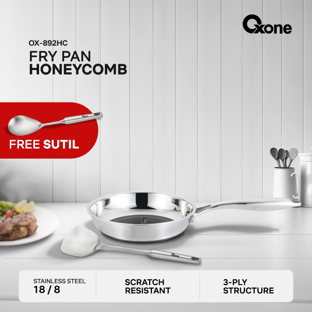 Oxone OX892HC Fry Pan Honey Comb anti lengket