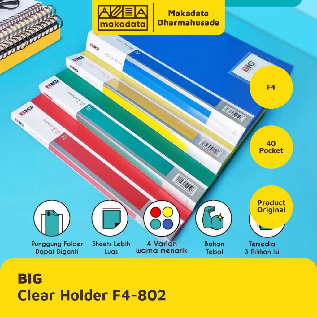 MAP HOLDER | CLEAR HOLDER F4 SIZEBIG 40 POCKET 802 (1PCS) | Shopee ...