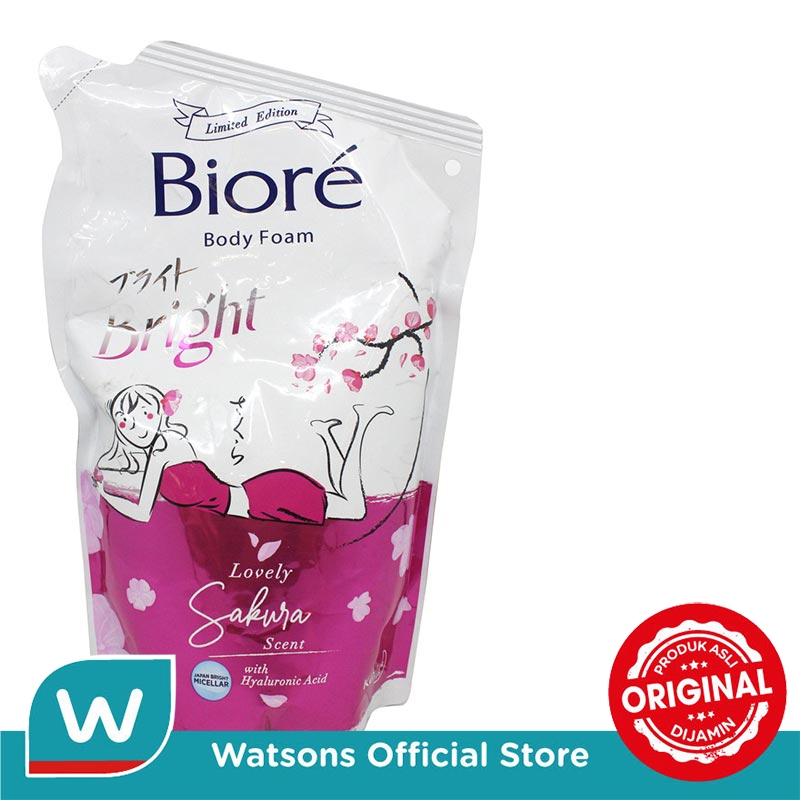 Biore Body Foam Lovely Cherry Sakura Refill 450ml - Gambar 2