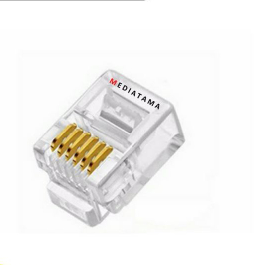 RJ12 6PIN CONNECTOR Line Telp RJ-12 6 Pin 6P Jack Telephone Cable RJ 12 ...