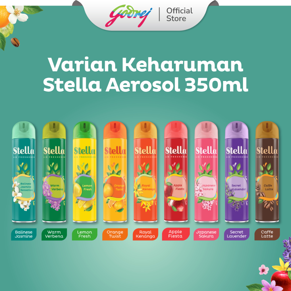 Stella Aerosol Air Freshener Balinese Jasmine Sensation 350ml - Pengharum Ruangan Semprot - Gambar 4