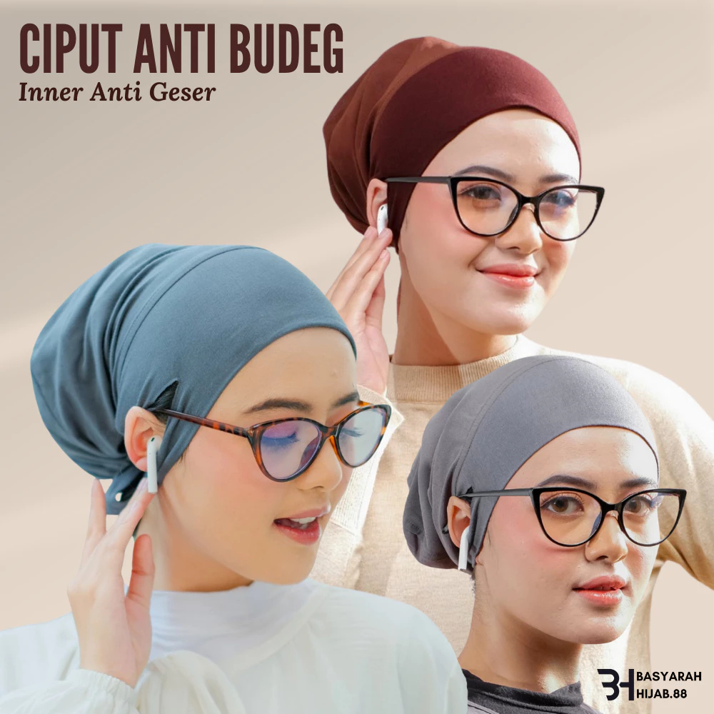 Ciput Bandana Anbud Anti Budeg - Bandana Rajut - Ciput Hijab Anti Slip - Gambar 3