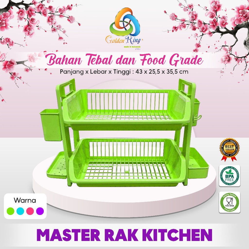 Glass Rack / Dish Rack / 2 plastic stacking shelves / Kitchen Shelf ...