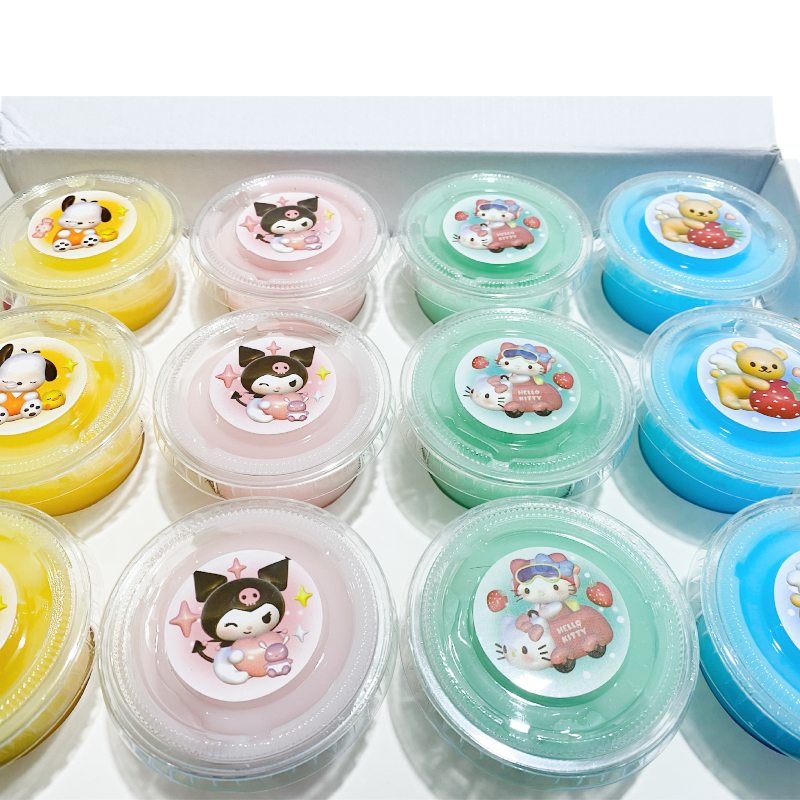 PUSAT17 SL01 SLIME SANRIO 90ML SLIME KAPSUL WANGI MAINAN ANAK EDUKASI TIDAK BERACUN SLIME CUP MINI KARAKTER MILKY SLIME - Gambar 4