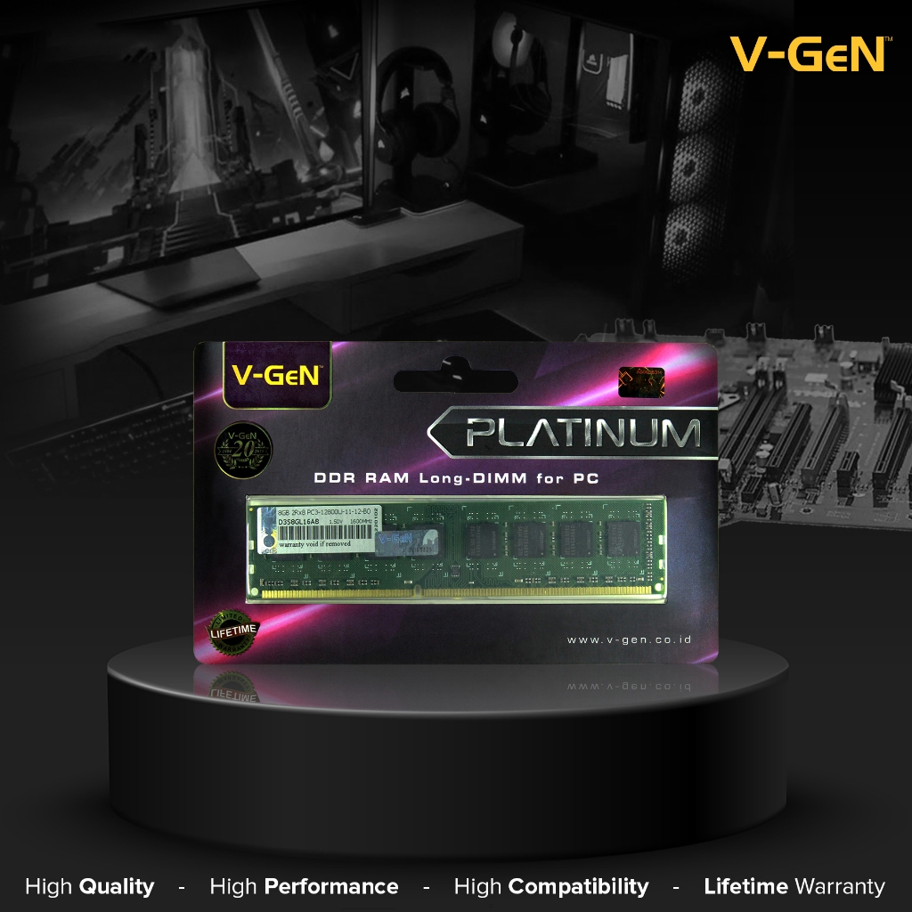 DDR3 8GB PC-12800/1600Mhz RAM PC/Komputer V-GeN Longdimm DDR3L 8 GB 1600 MHz PLATINUM