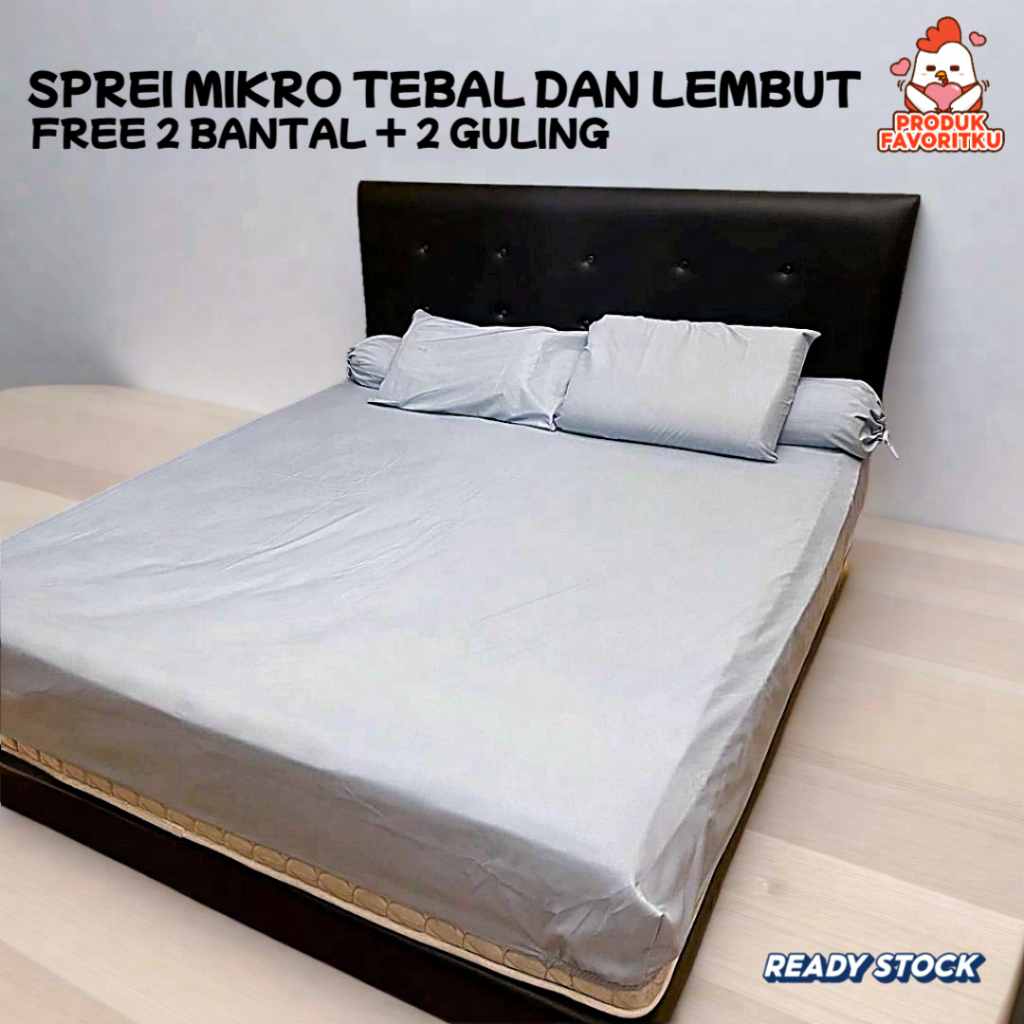KONG SPREI 3 UK KING QUEEN SINGLE MOTIF CANTIK MURAH SET BANTAL GULING GORDEN MIKROTEX