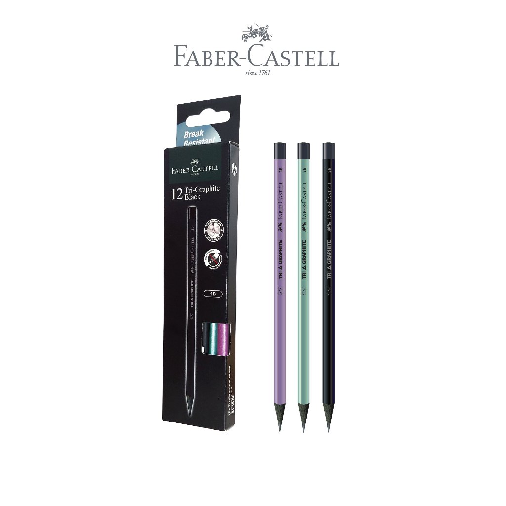 Faber-Castell Tri Graphite Metallic 12 Pensil - Gambar 2