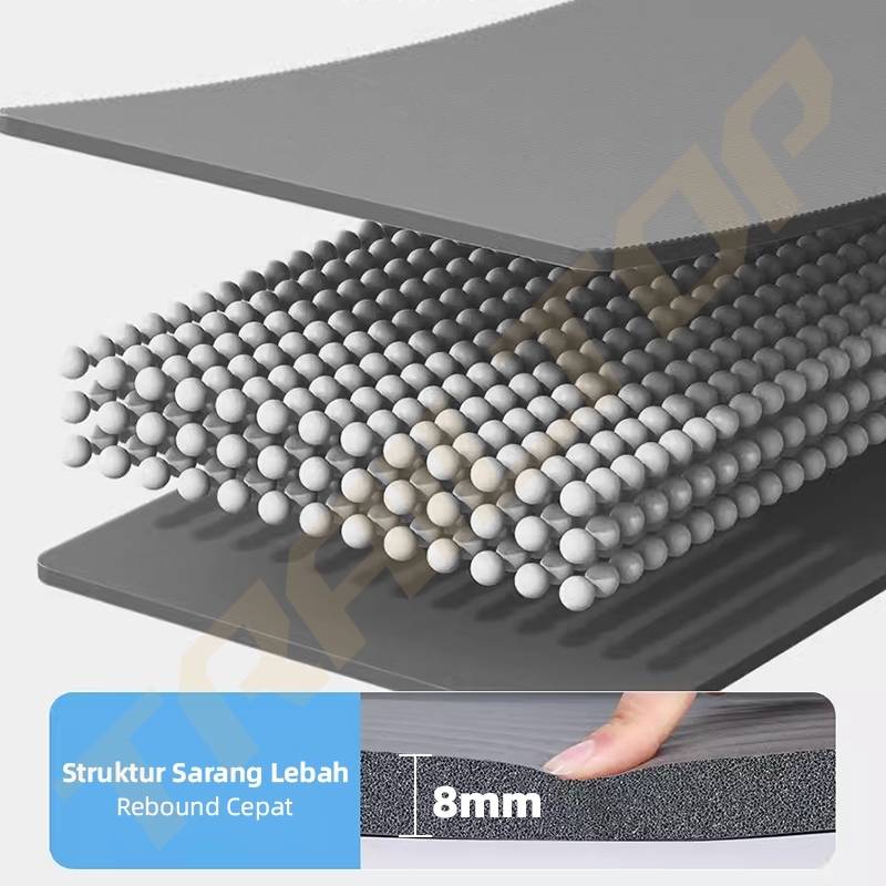 Trailtop Yoga Mat NBR Anti Slip Premium 2 Sisi - Gambar 3
