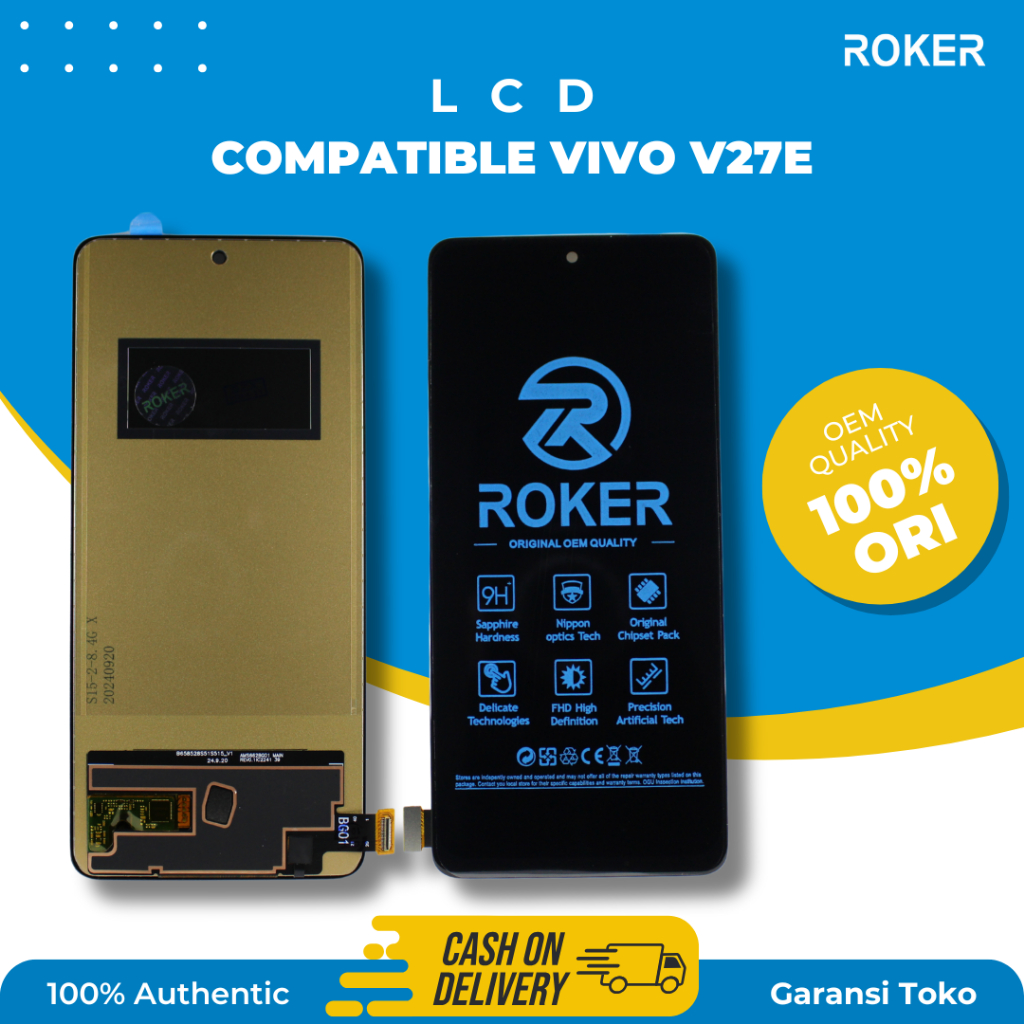 ROKER LCD TOUCHSCREEN VIVO V27E TS FULLSET BY ROKER