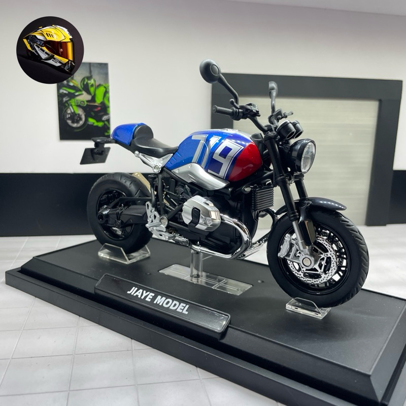 Bmw R9T scrambler diecast miniature motorbike 1/12 scale jiaye | Shopee ...