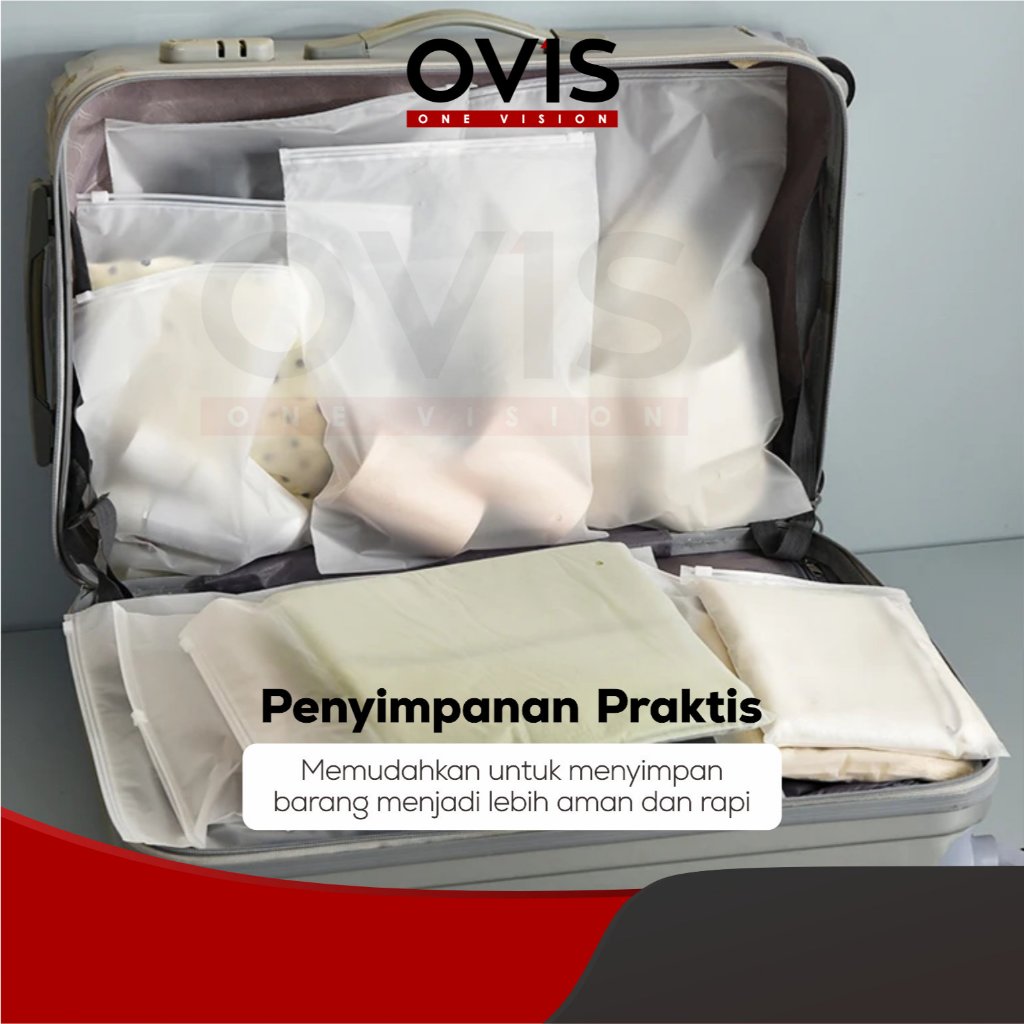 Zipper Lock 25x35 cm Ziplock 35x25 cm Plastik Travel Pouch Bag Kantong Zip Bening Potrait Landscape - Gambar 4