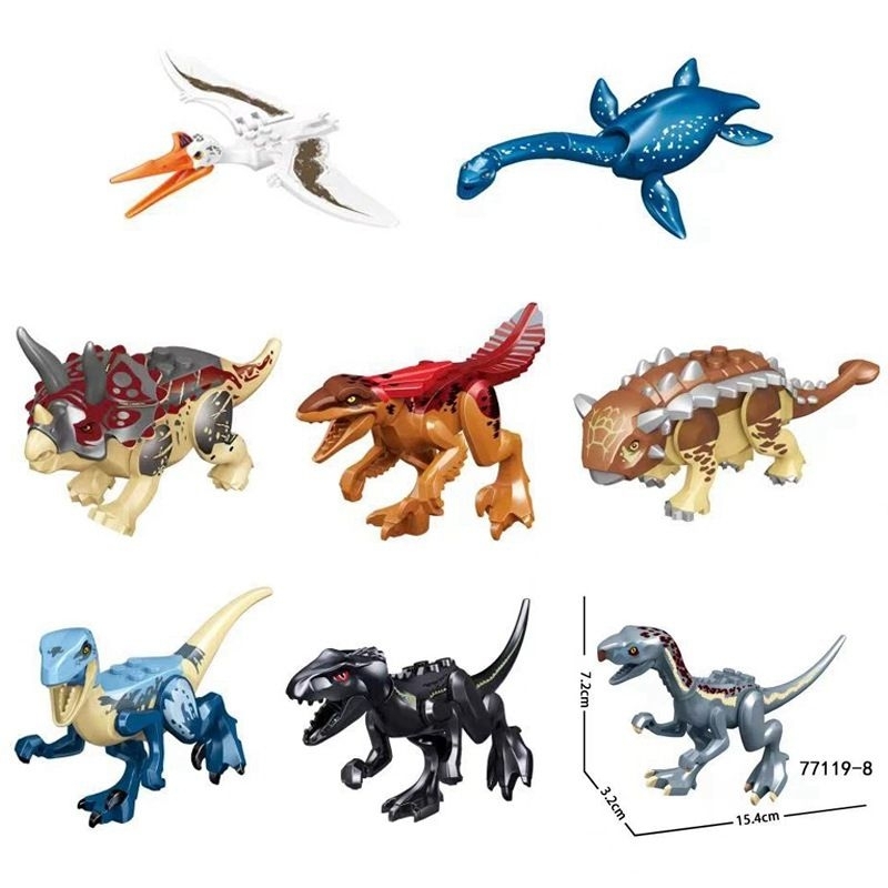 Dinosaur Toy Pterosaurus Pyroraptor Ankylosaurus mosaic raptor ...