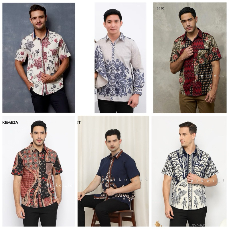 KEMEJA Men's batik shirts / couple batik shirts / uniform batik hems ...