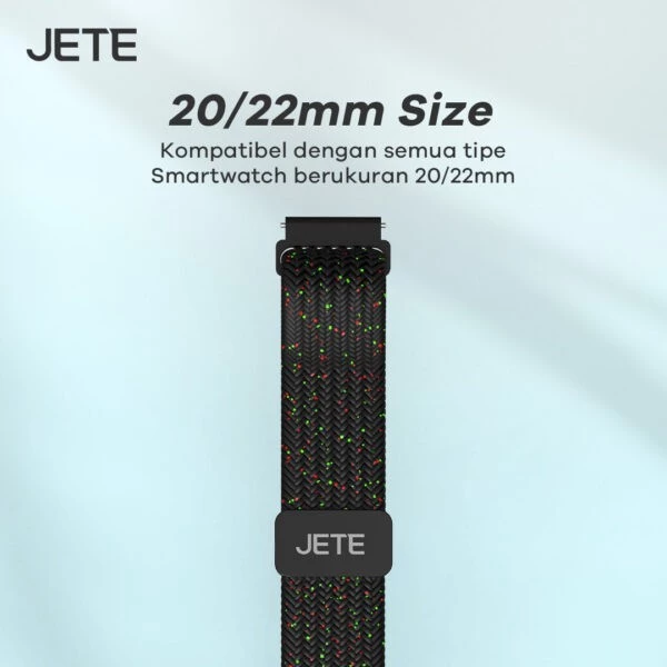 JETE Strap 05 Nylon Band Braided for Smartwatch Garmin Apple Huawei Quick Release 20mm / 22mm - Gambar 3