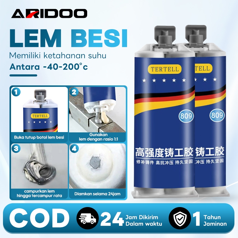 ARIDOO Lem AB Besi Super Kuat Tahan Panas Kafuter Lem Perekat Super ...